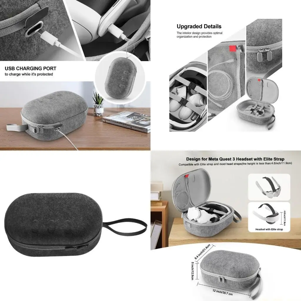 

F62C Чехол для переноски 3 VR-гарнитуры Дорожная сумка для хранения с ручками для переноски