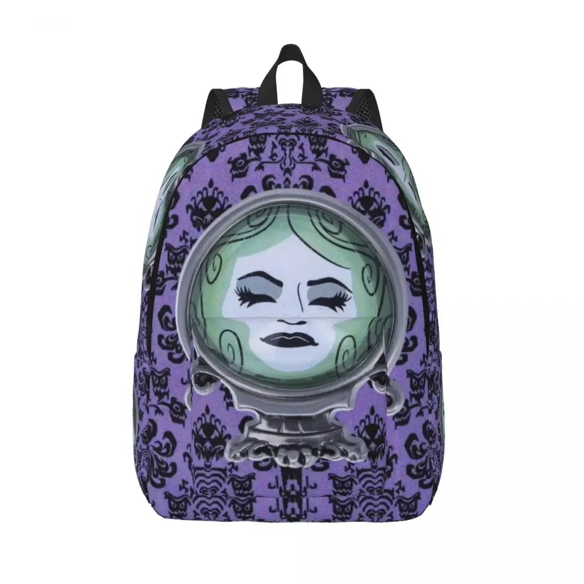 Haunted Mansion Purple With Madame Canvas Backpacks for Girls Boys Halloween Ghost School College Travel Bags Bookbag