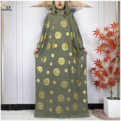 New Women Prayer Clothes Ramadan Muslim Two Hats Abaya Dubai Turkey Islam High Quality Fabric Dresses Islam Women Robe Kaftan