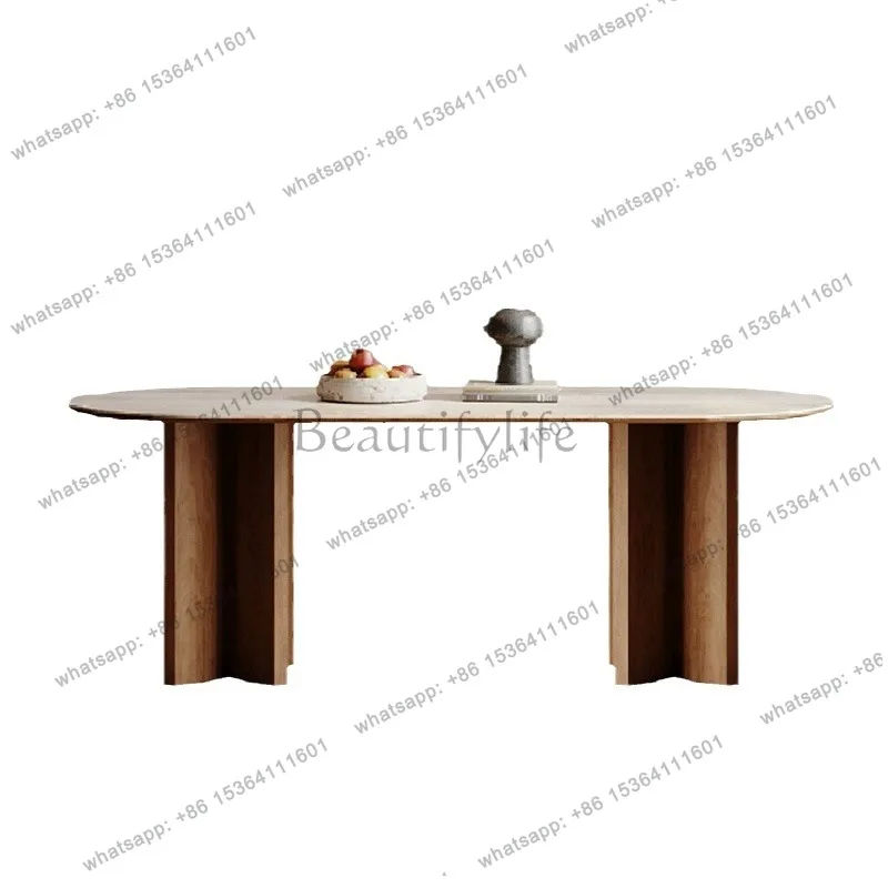 

Ваби Песчаный ветер Размер цельного дерева Квартира Травертин Шифер Обеденный стол Североамериканский Черный орех Светлый французский овальный