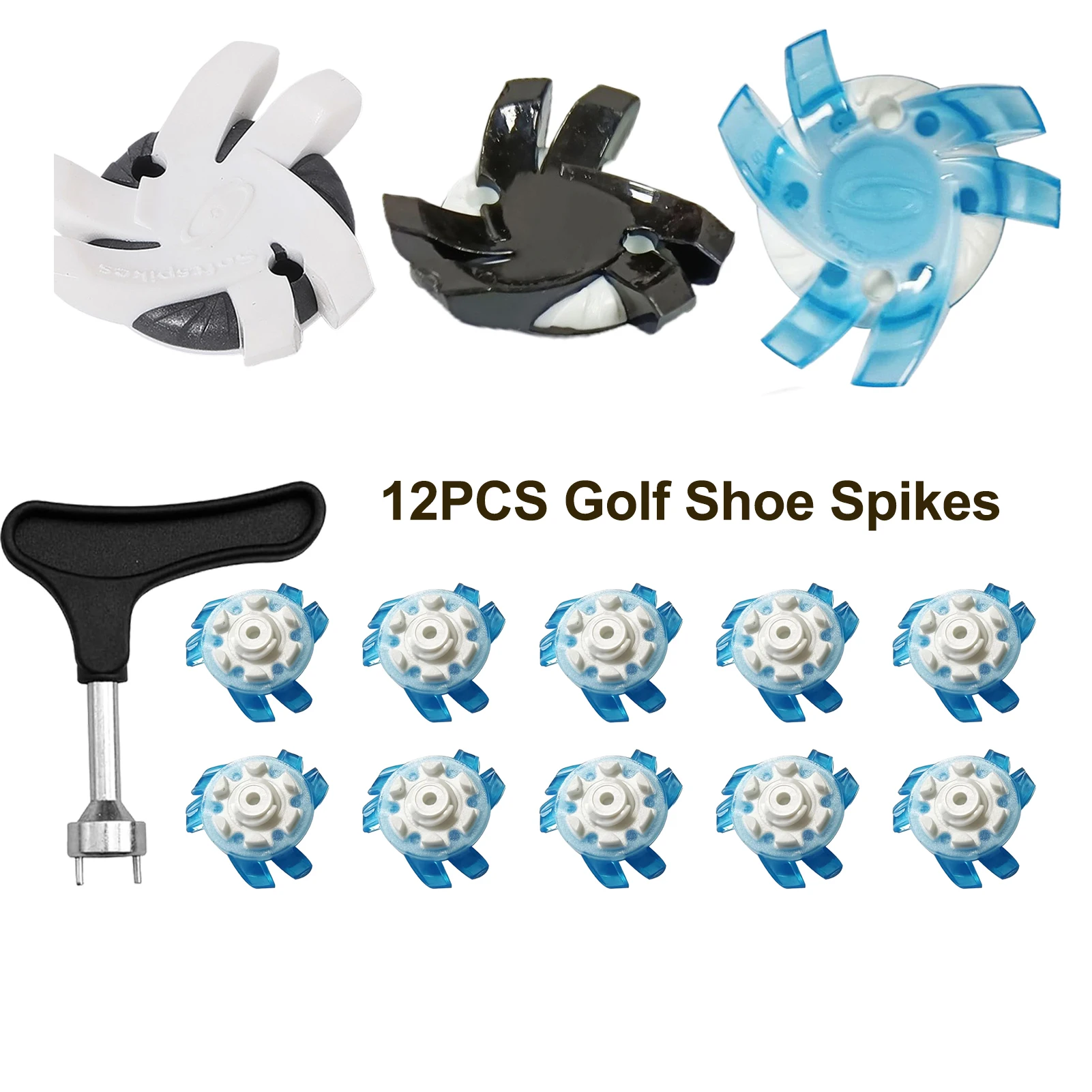 

Spikes For Golf Shoes 12 Pieces Footwears Anti Slip Golf Cleat Portable Quick Twist Golf Spikes Convenient Golf Cleats For