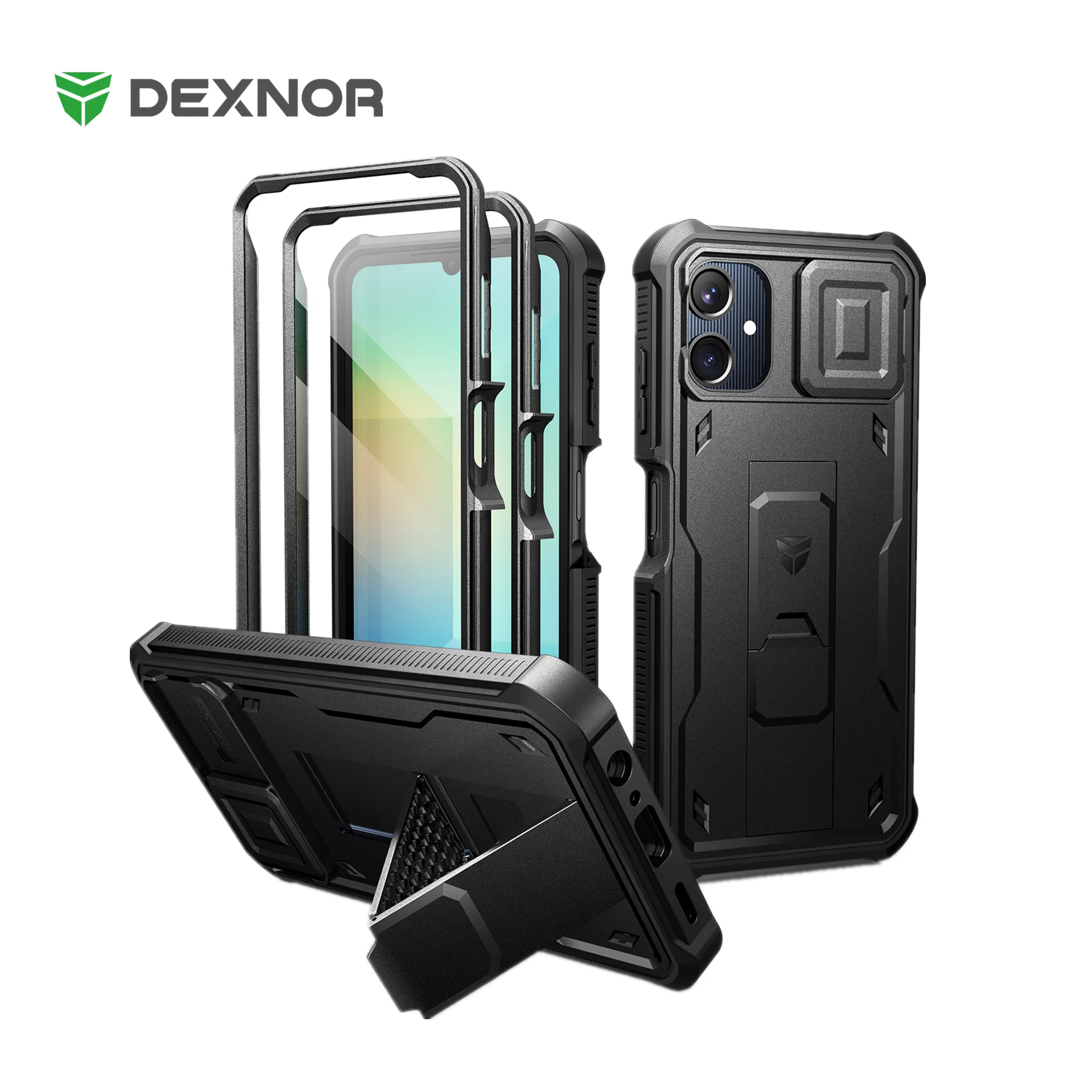 

Чехол для Samsung Galaxy A16-5G со встроенной магнитной сдвижной крышкой для камеры, сверхмощный защитный противоударный держатель в стиле милитари