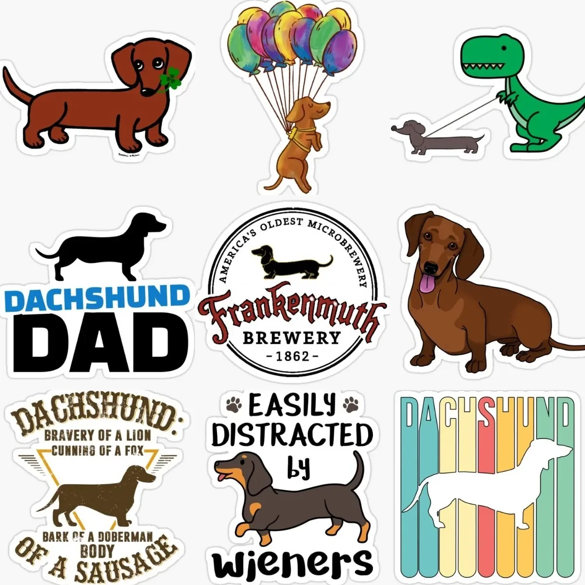 

Dachshund Dog Pets Creative Sticker Motorcycle Car Window Truck Bumper Wall Door Glass Helmet Camper Off-road Doghouse Decal