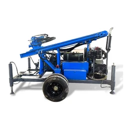 200M 300M Depth Water Well Drilling Rig Machine With Fully Automatic Wheels Hydraulic Household Well Equipments