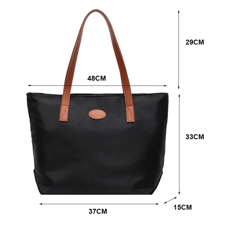 Tiptoegirls Nylon Big Totes Bag for Women Fashion New Package Shopping Lady Handbag Anti-tear Simple Leisure Woman Shoulder Bag