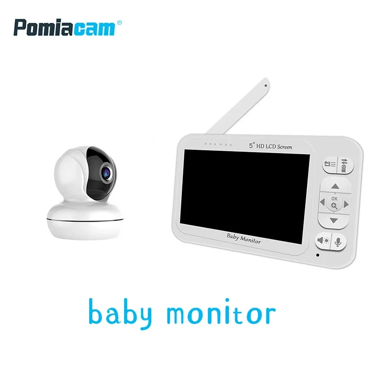 

5" LCD Screen Digital Video Baby Monitor 2 Way Talk Security Wireless Baby Camera Night Vision Electronic Babysitter