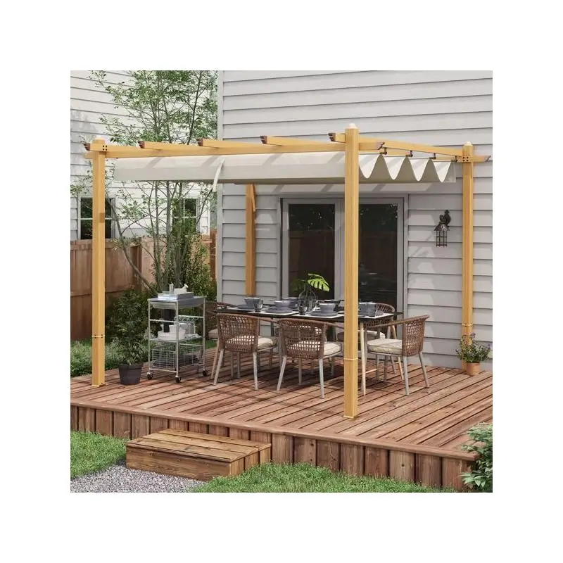 

Retractable Patio Awning - Adjustable Sun Shade for Outdoor Space, UV Protection, Easy Installation, Durable and Stylish