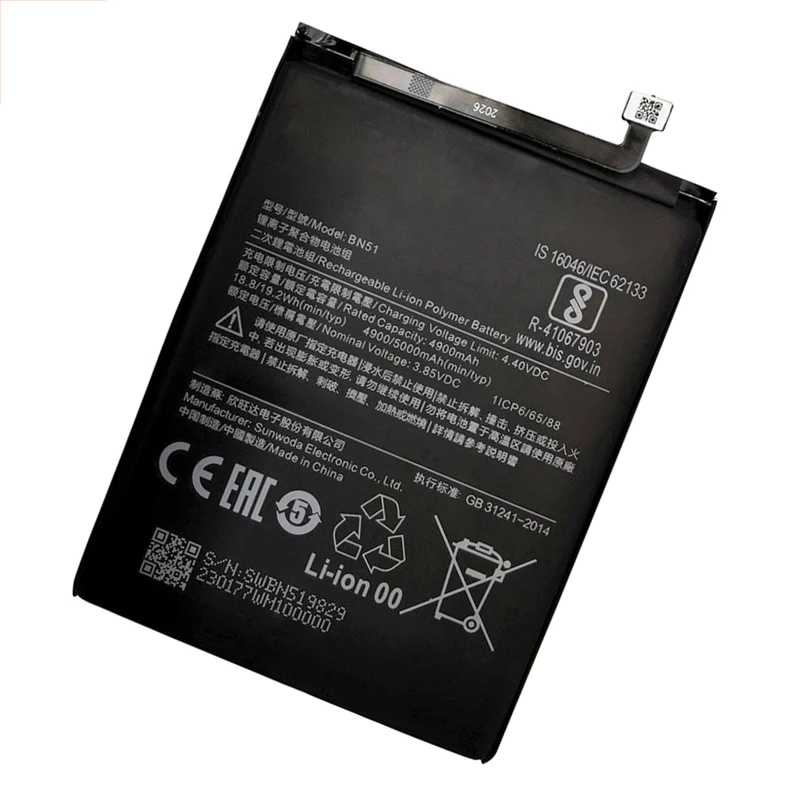 Batería BN51 para Xiaomi Redmi 8, 8A, Redmi8, Redmi8A, repuesto recargable 3