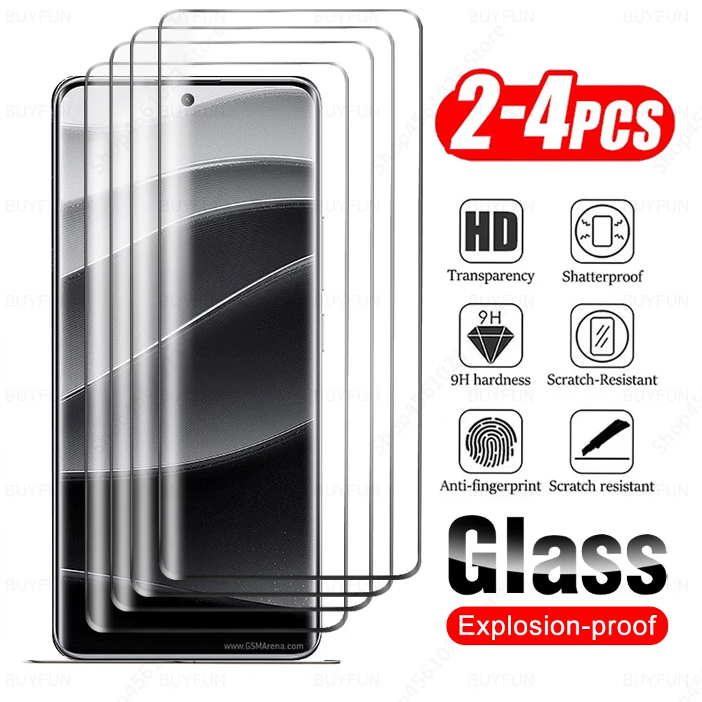 2/4Pcs For Redmi Note 14 Pro+ 13 Pro Plus Tempered Glass Curved Screen Protector Xiaomi 15 Pro 14 Ultra 13 Lite 13Pro 14Pro 5G