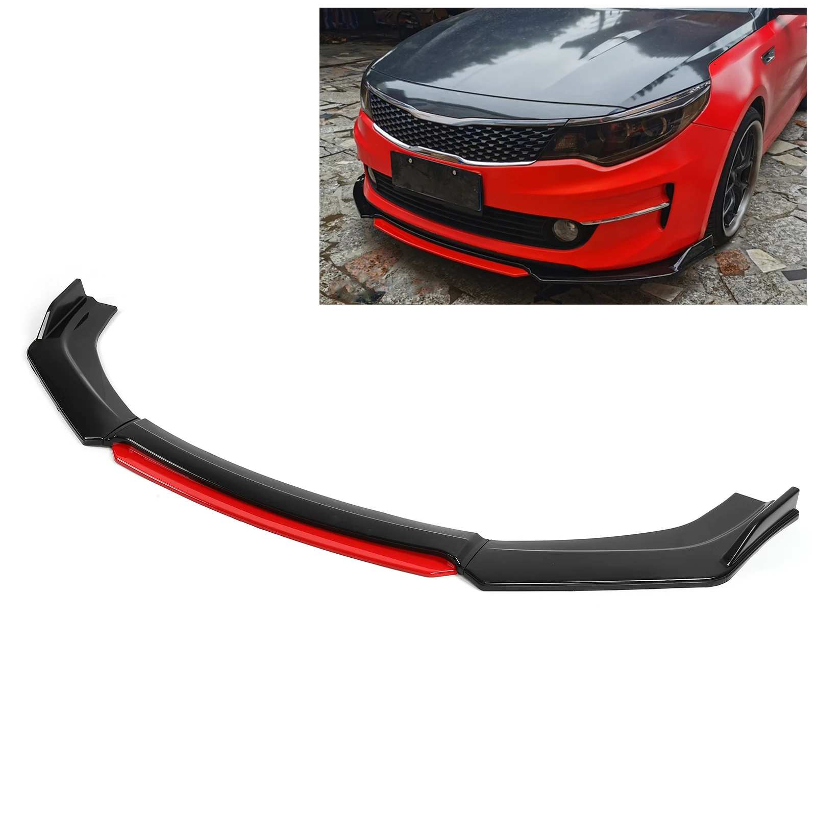 Universelle vordere Stoßstange Lippen spoiler Kinn Karosserie Kit pp Auto Auto außen aero dynamische Teile Stoßstange Diffusor Frontspoiler – Detail 2