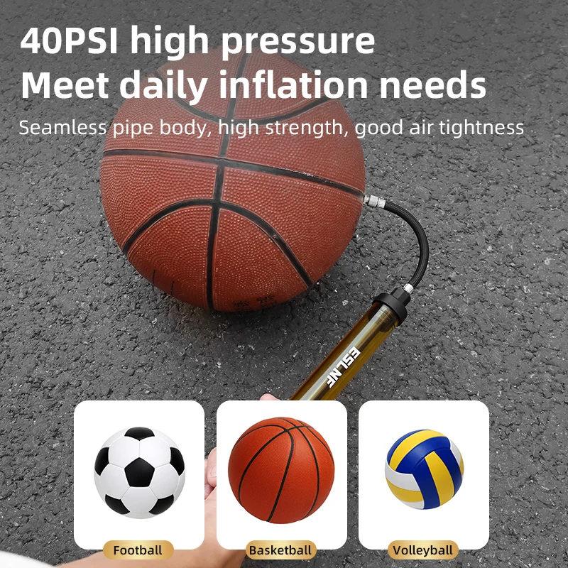 ESLNF Basketball Air Pump Portable Soccer Pump Inflator Multifunction Football Inflator For Basketball Football Volleyball