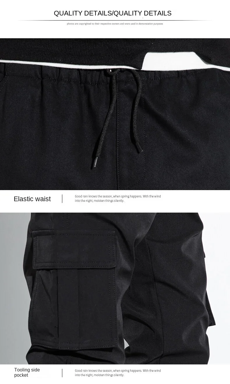 Spring and Autumn Men's Long Pants Outdoor Slim Fit Breathable 100% Cotton Windproof Bicycle Sports Pants Men's Casual Pants