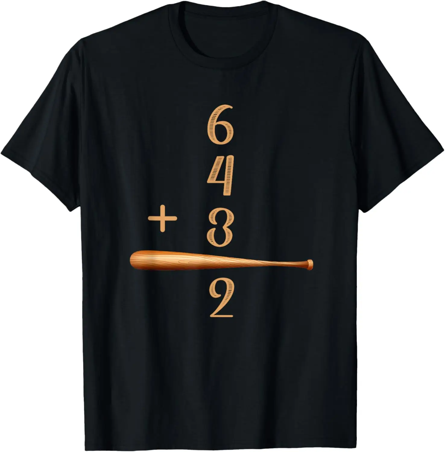 6+4+3=2 تي شيرت بيسبول مزدوج اللعب
