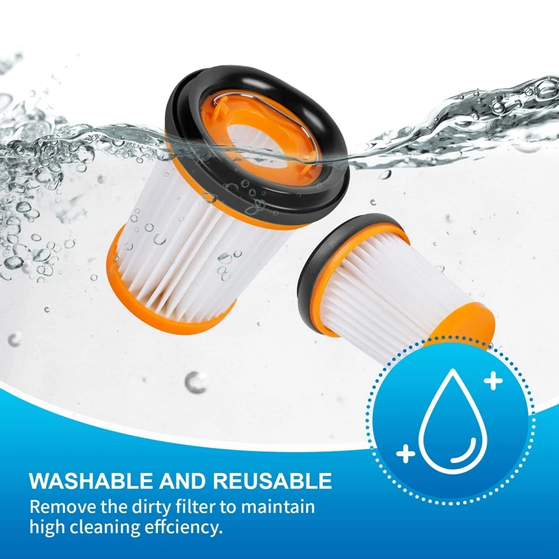 فلتر فراغي قماش متوافق مع سمك القرش ، فراغ محمول باليد ، WV201 ، WV200 ، WV205 ، WV220 ، WanDVAC ، 3 عبوات