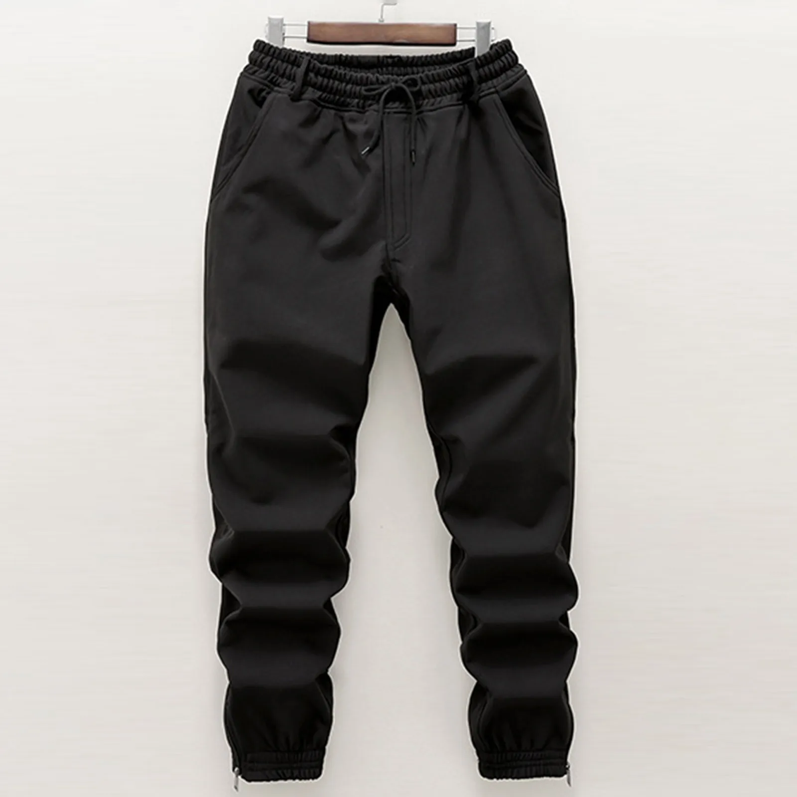 두꺼운 플리스 야외 등산복 남성용 방풍 방수 따뜻한 재킷과 바지 세트 가을 겨울 하이킹용