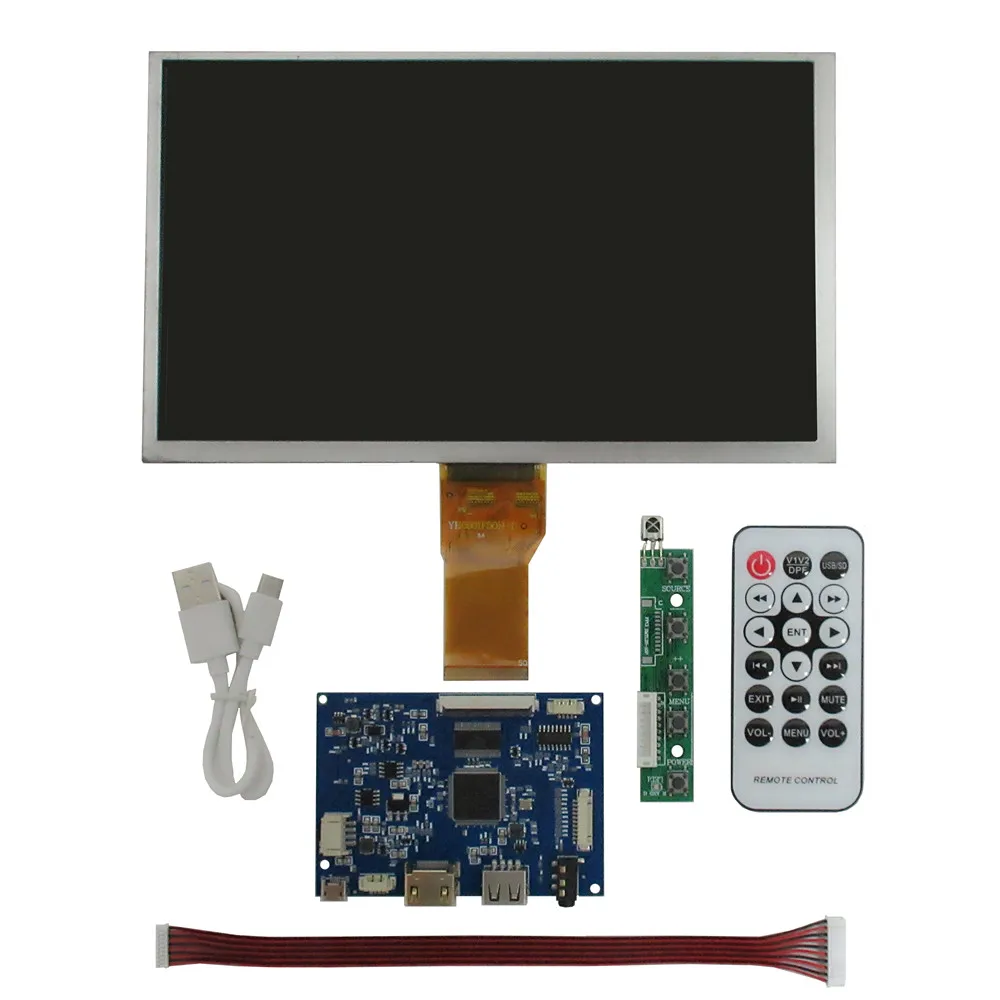 9 Inch 1024*600 LCD Screen Display Monitor Driver Control Board U Disk HDMI For Raspberry Banana/Orange Pi Mini Computer PC