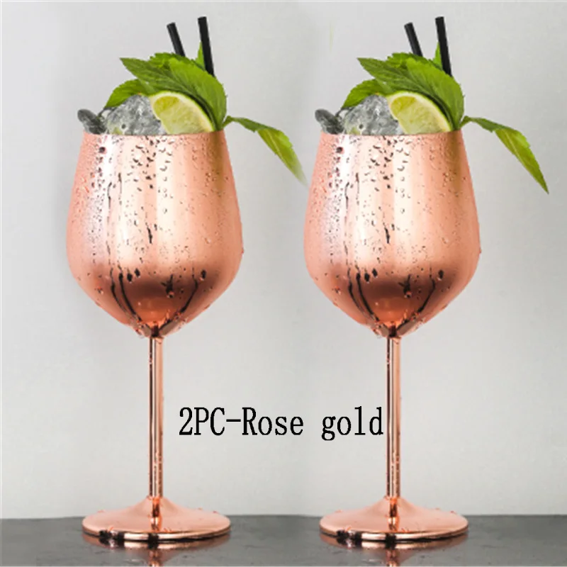 Wine Glasses Stainless Steel 18/8 Metal Wineglass Bar Wine Glass Champagne Cocktail Drinking Cup Charms Party Supplies