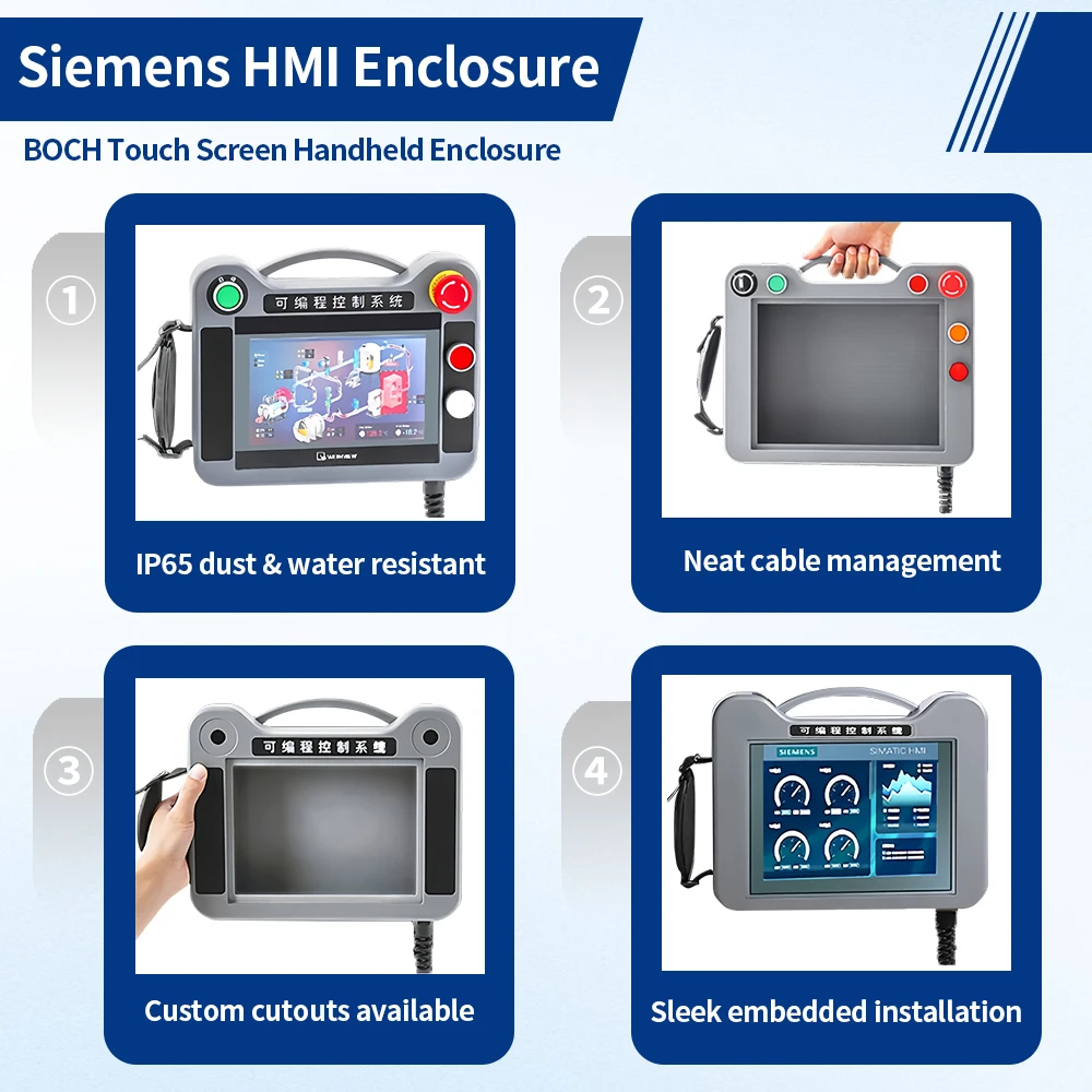 7 Inch & 10 Inch HMI Handheld Shell Industrial Touch Screen Enclosure for Weinview Kunlun Siemens HMI Panel