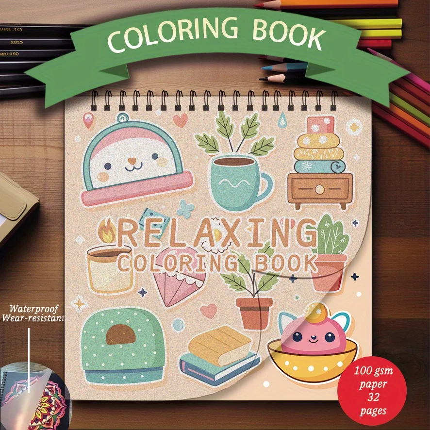 

Adorable cartoon coloring book - 8.27 x 8.27 inches, 32 pages. A perfect holiday gift for teenagers and adults.