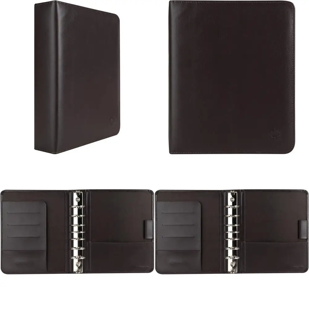 

Vinyl Open-Ring Binder - Classic Brown, Organizer with Durable Cover