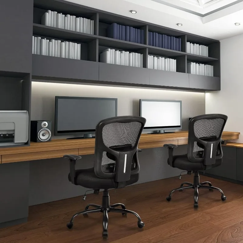 Big And Tall Office Chair 500LBS Ergonomic Mesh Desk Chair With Adjustable Lumbar Support Arms Wide Seat Task Executive