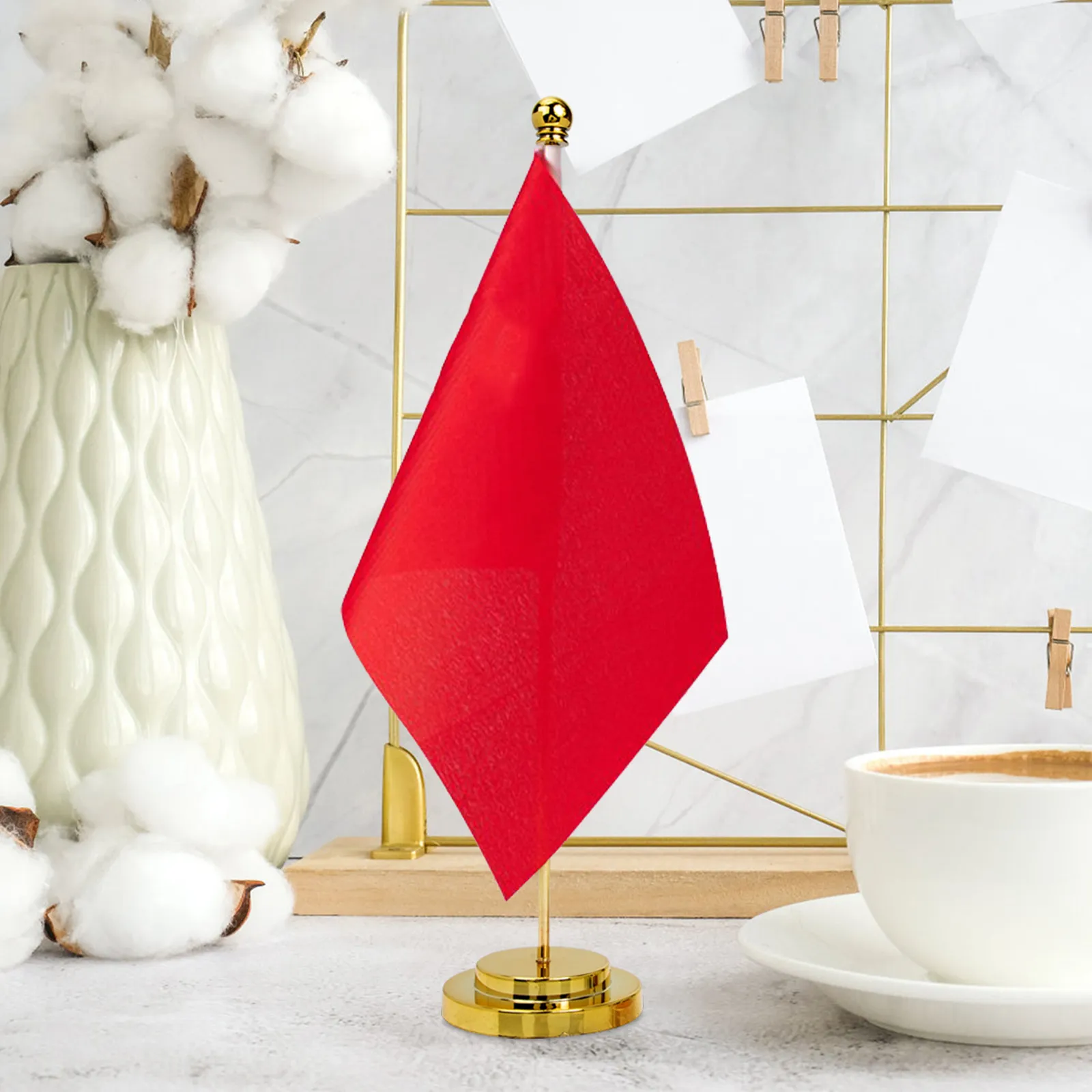 

2Pcs Metal Flagpole Base Small Flag Stand Desktop Flag Holder Stable Table Flagpole for Office Home Decor Metal Flagpoles