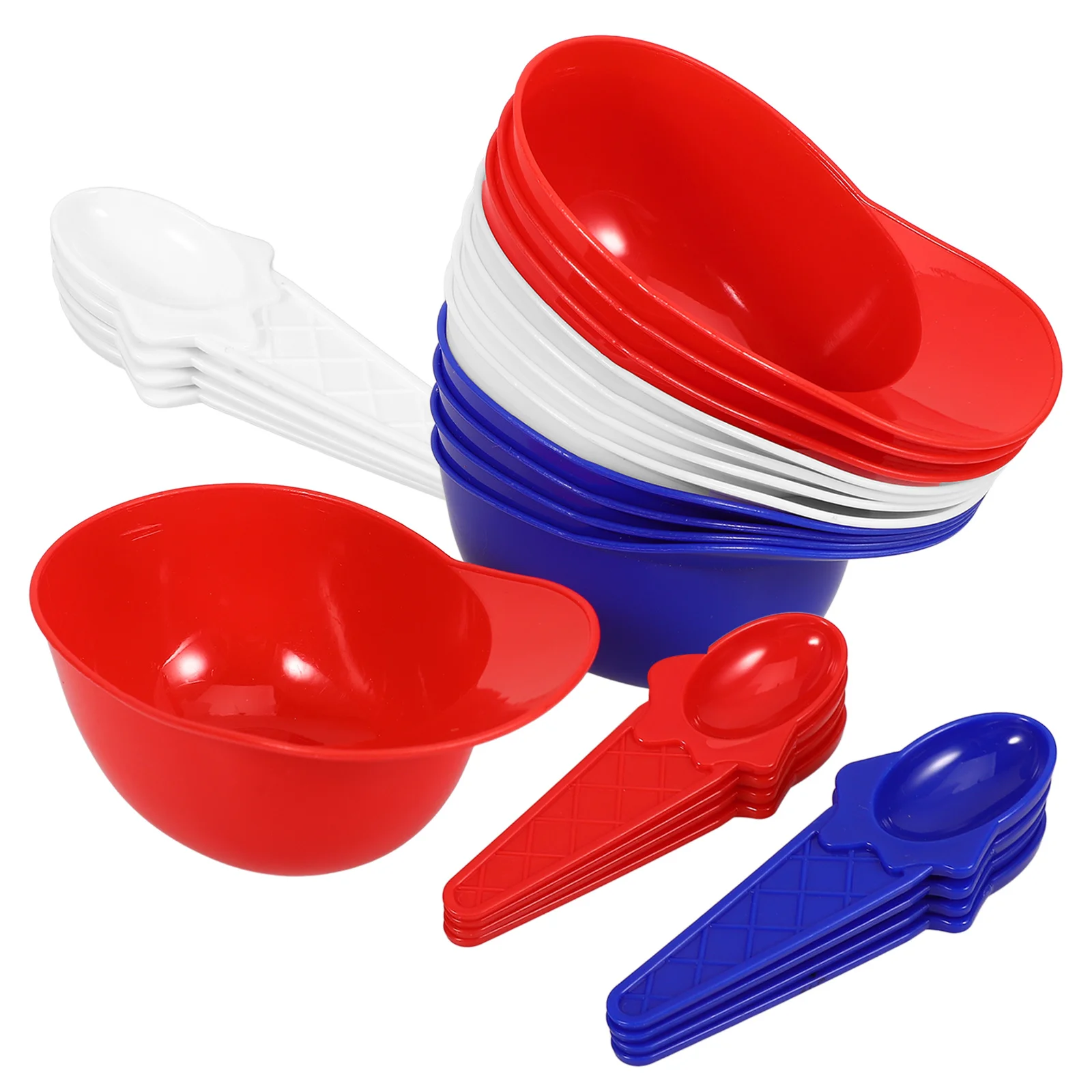 

12Pcs Ice Cream Bowls Creative Baseball Hat Shape Multipurpose Plastic Dessert Storage Bowls Kids Tableware Household Food