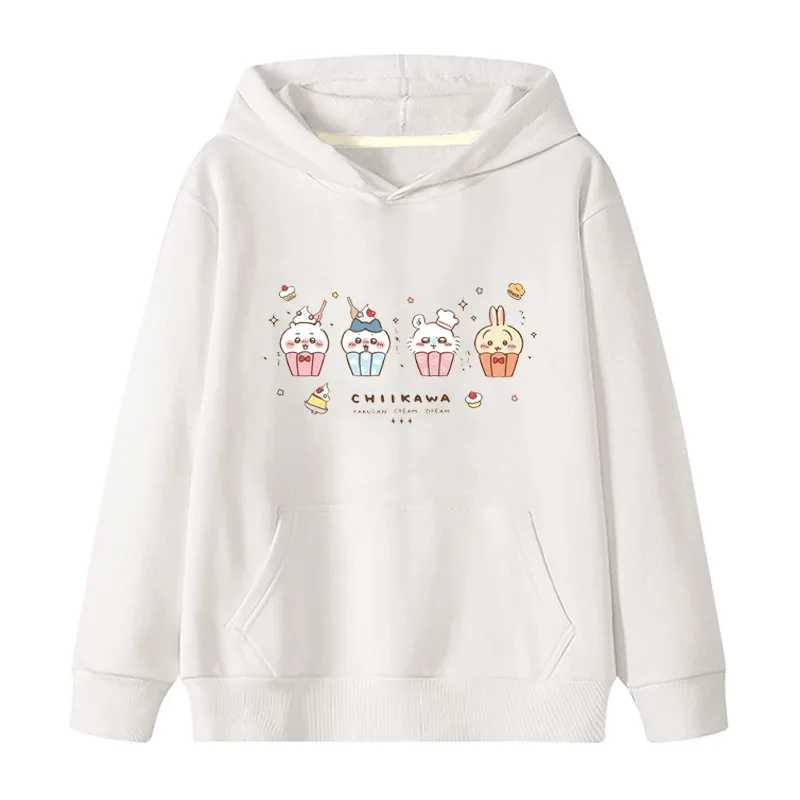 2026 Male and Female Hoodies Chiikawa Japanese Anime Big Kids Versatile Hoodie Ins Y2k
