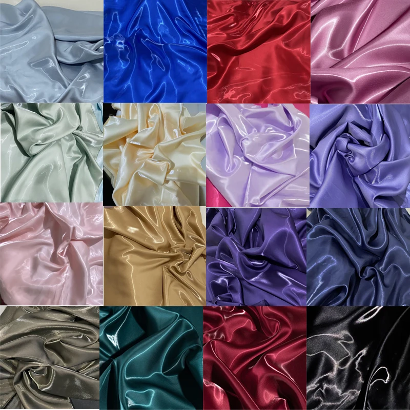 New Luxury Galaxy Shiny Slik Satin Fabric Glossy Metallic Liquid Satin for Fashion Dress Suit Jacket Pants Designer DIY Material