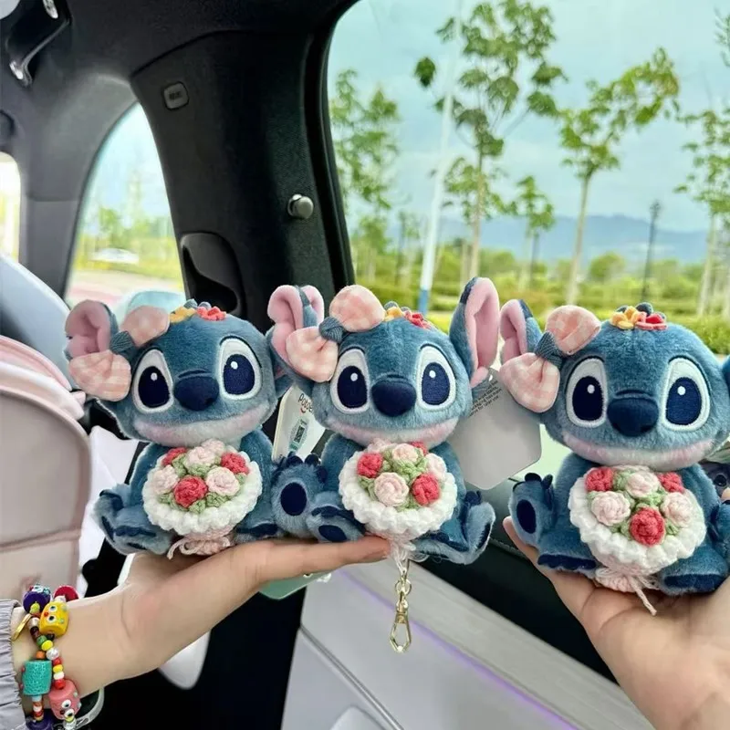 Breloczek Pluszowy Stitch Przytulanka Mała Kim Śliczna Lalka Zawieszka Bukiet Rąk Stitch Pluszowy Brelok Zawieszka do Torby Prezent dla Dzieci Dziewczynek Fanów