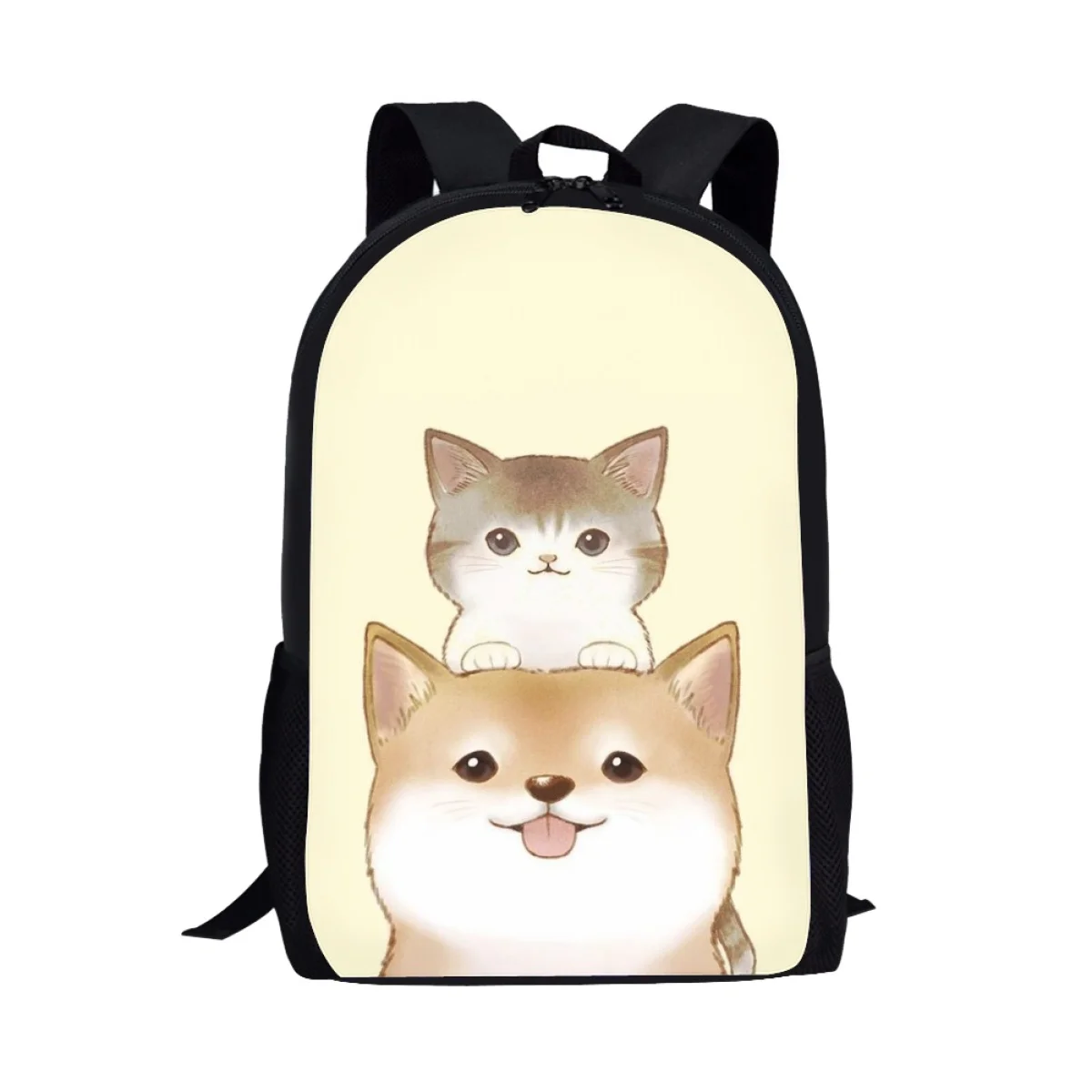 Gatinho dos desenhos animados crianças sacos de escola gatos pequenos padrão crianças sacos de livro mochila de viagem casual da criança meninos meninas mochila escolar