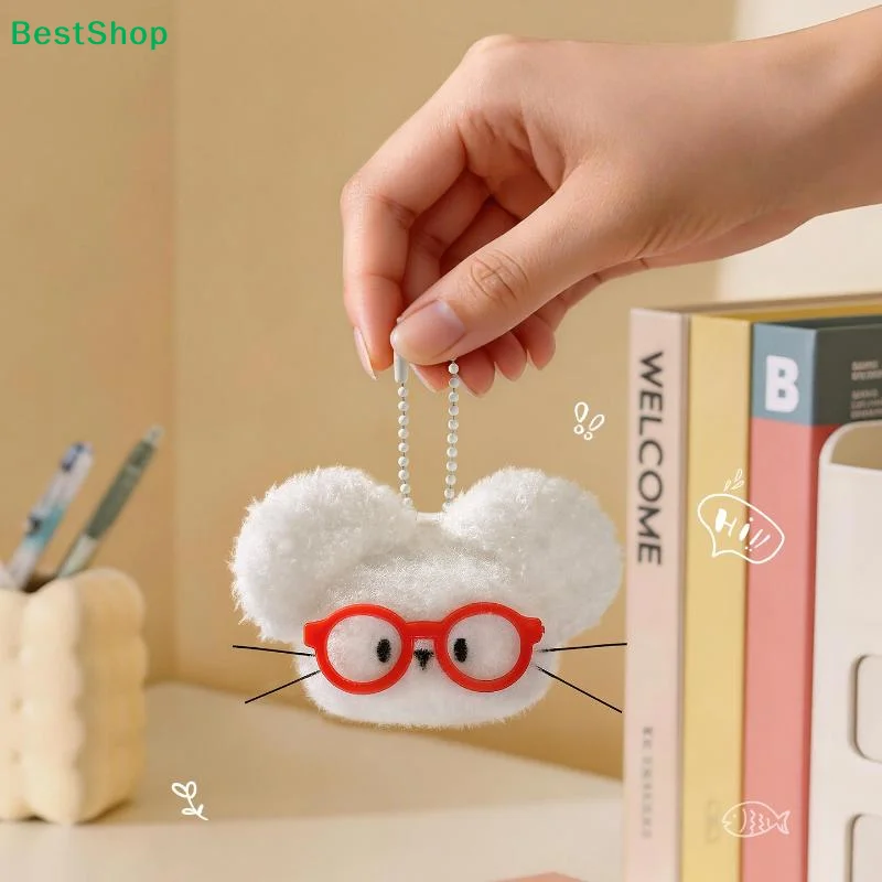 〔R〕1Pcs Cartoon Animals Design Bag Charm Decor Cute Little Cat Keychain Backpack Hanging Pendant Car Key Chain Accessories Gift