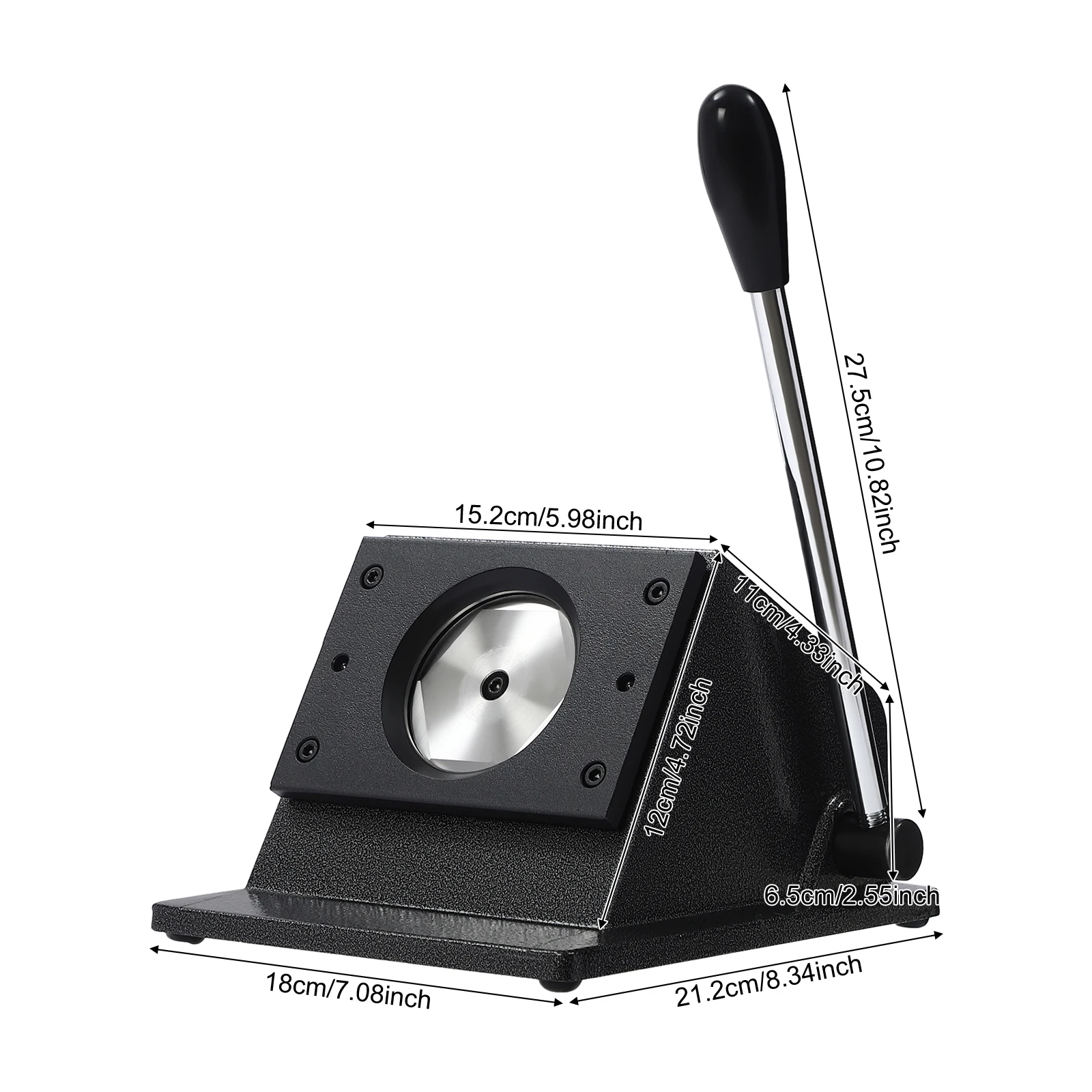 58mm Manual Punch Cutter 2.74in Circle Paper Cutter Badge Making Tool for Buton Badge Craft