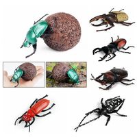 Realistic Insect Animals Model Wild Insect Longhornedbee Beetle Action Figures Education Science Lifelike Insect Figurines