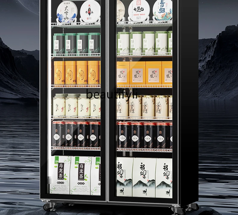 Tea Preservation Cabinet Refrigerated Air-Cooled Commercial Green Tea Storage Cabinet