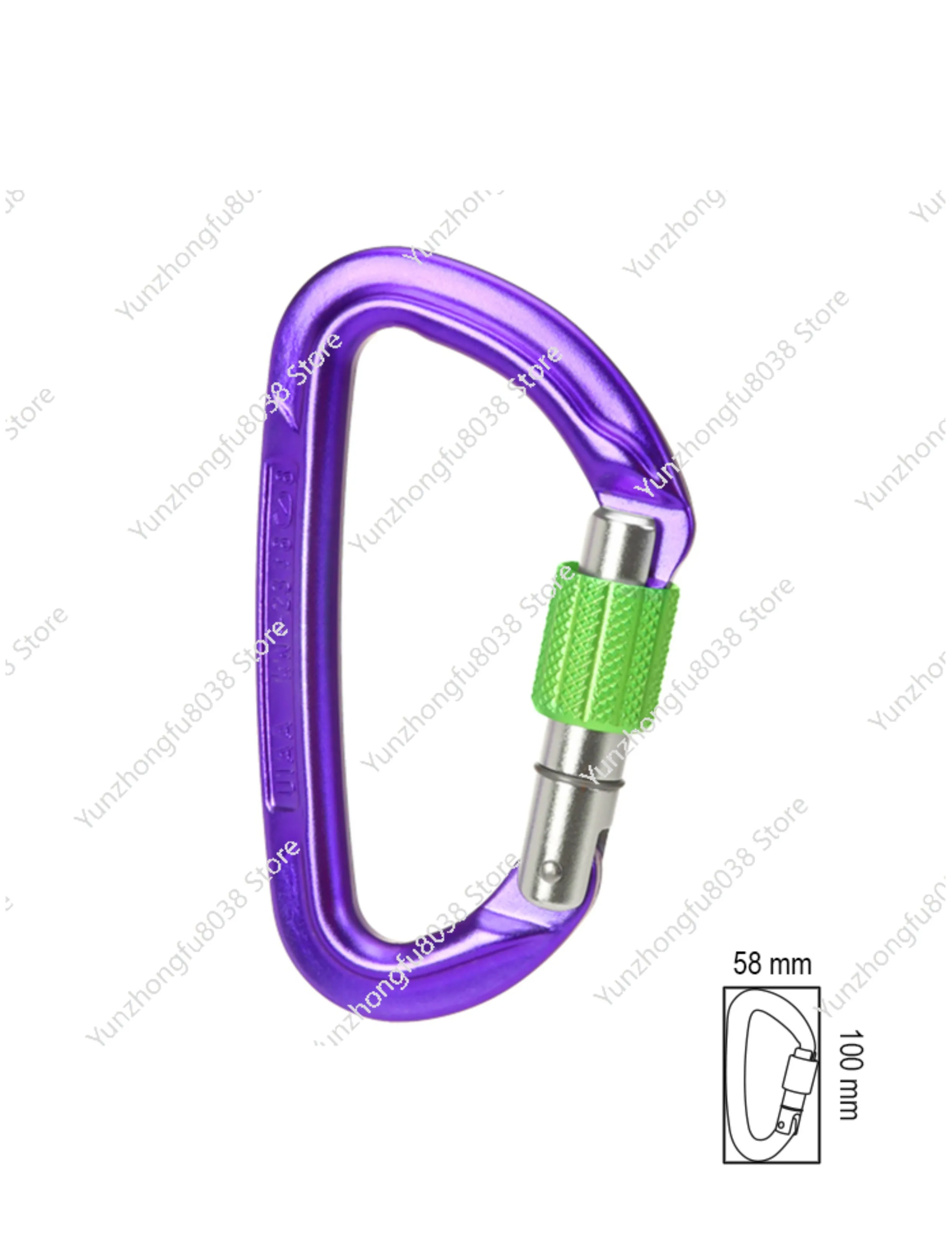 

D-type lock thread main lock outdoor mountaineering rock climbing