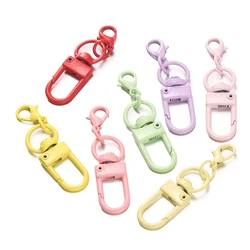 10 teile/los Bunte Karabiner Haken Schlüsselbund Mit Hummer Matel Verschlüsse Für DIY Schmuck Machen Hund Schnalle Neckalce Zubehör