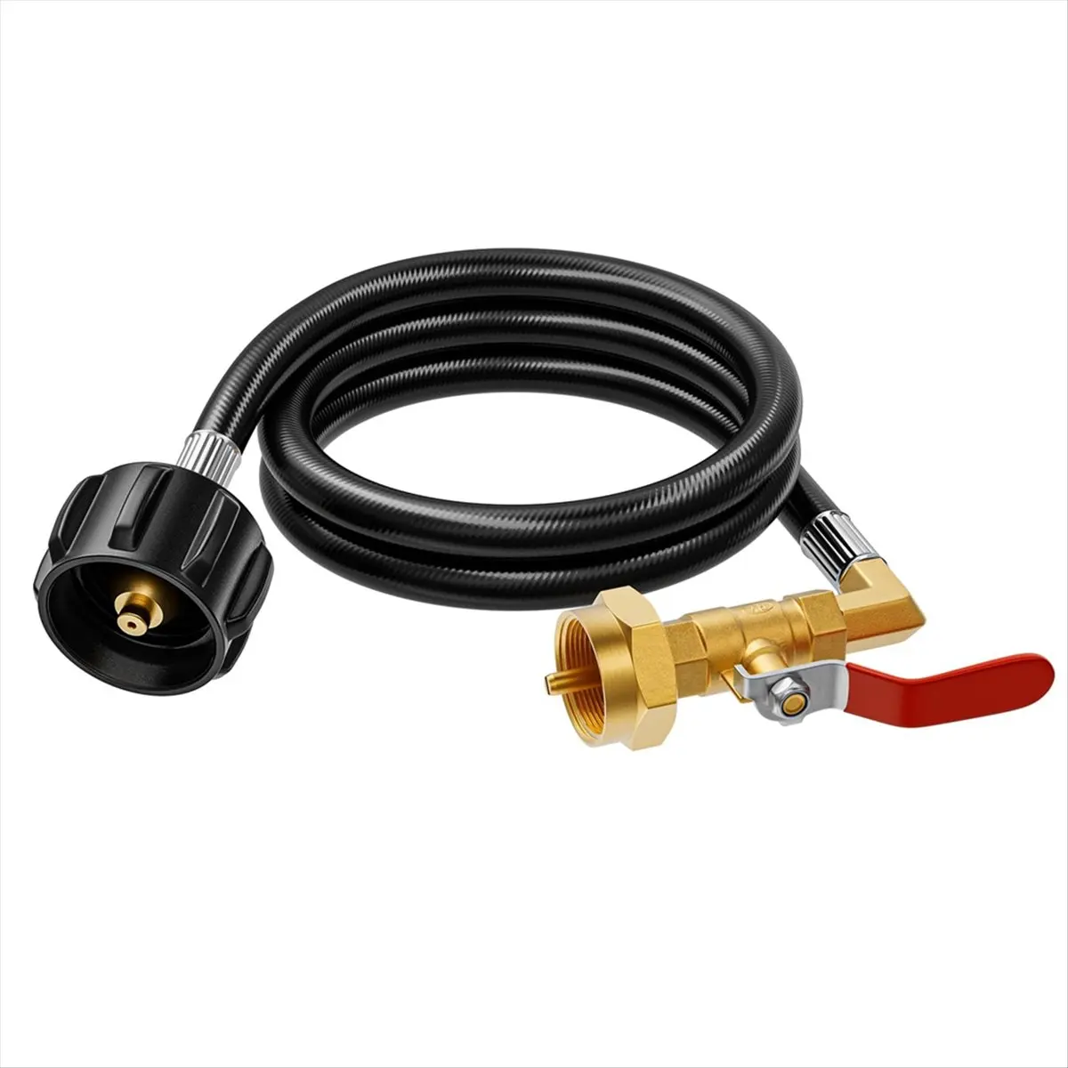 【Limited Offer】Propane Refill Adapter for 1 Lb Tanks, 3.5 FT Propane Tank Refill Adapter Hose with Safety Shutoff Valve