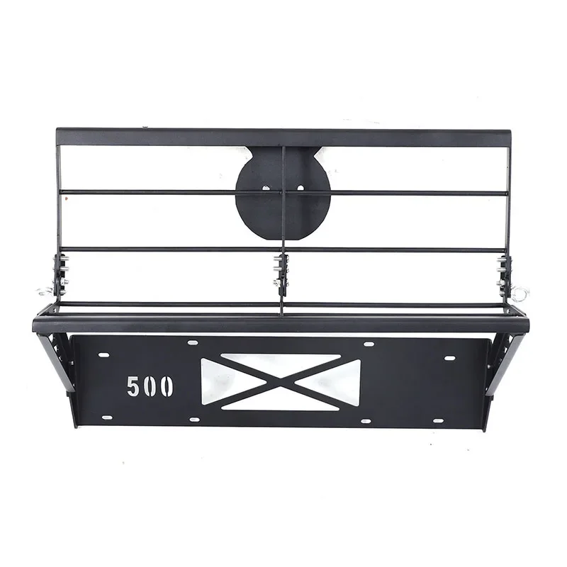 เหล็กคาร์บอนสีดําสําหรับ Fiat 500 2010-2025 + รถ tailgate Multi-Function กระเป๋าเดินทางแขวนรถภายนอกการปรับเปลี่ยนอุปกรณ์เสริม