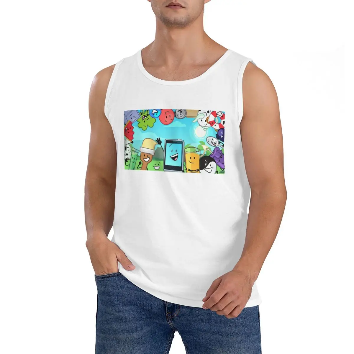 100% Cotton Inanimate Insanity Invitational Sleeveless T-Shirt Men Workout Sports Clothing Tops Men's Crew Neck Vest