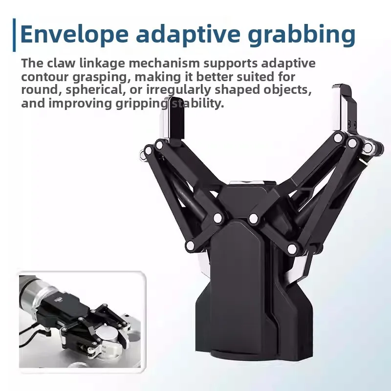 Mechanical claw robotic arm loading and unloading handling, adaptive jaw c