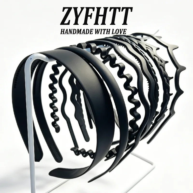3 Stück ZYFHTT Einfaches Acryl-Stirnband für Frauen, elegantes Haarband zum Waschen des Gesichts, modisches Haarband für Mädchen, Haar-Accessoires – Detail 1