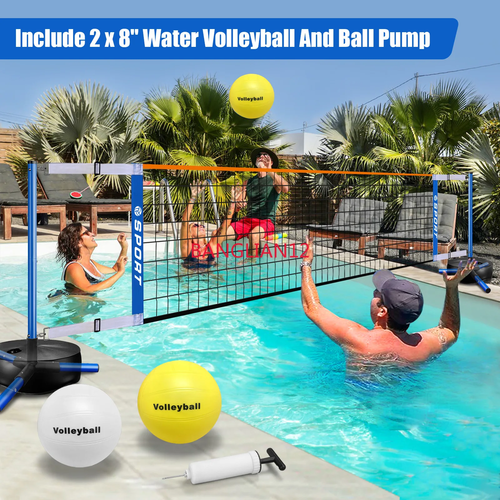 The New Outdoor and Indoor Water Volleyball Net Set Is Portable and Foldable
