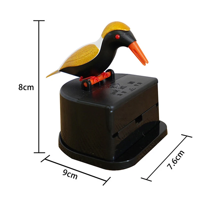 Small Bird Toothpick Container Automatic Toothpick Dispenser Toothpick Holder Home Decoration Table Decor