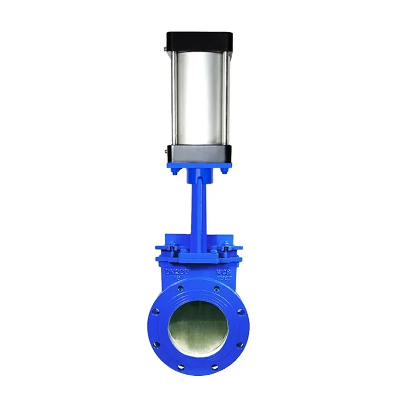 Open Closed Type QZ-C-DXZ43 Series Carbon Steel Pneumatic Rising Stem Type Knife Gate Valve