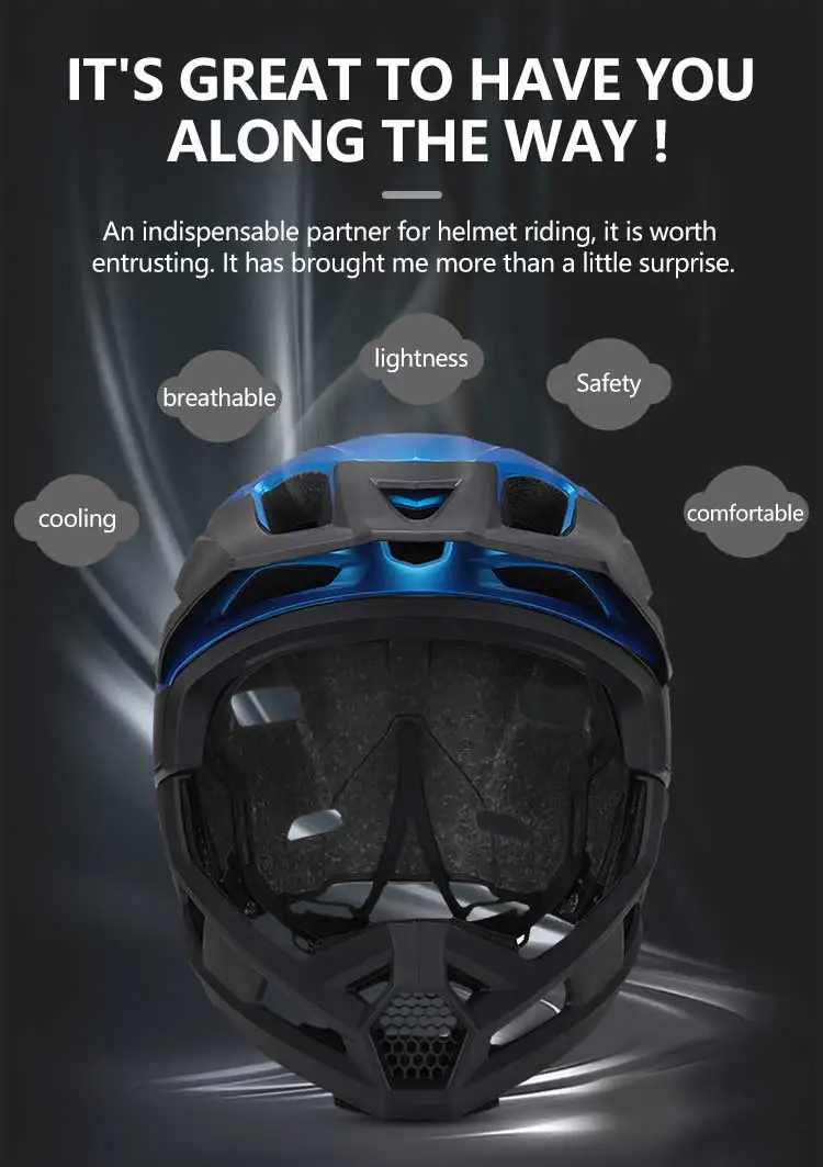 High Quality CE CPSC Standard Full Coverage Mountain Bike Helmet Full Face Best Lightweight For BMX Racing