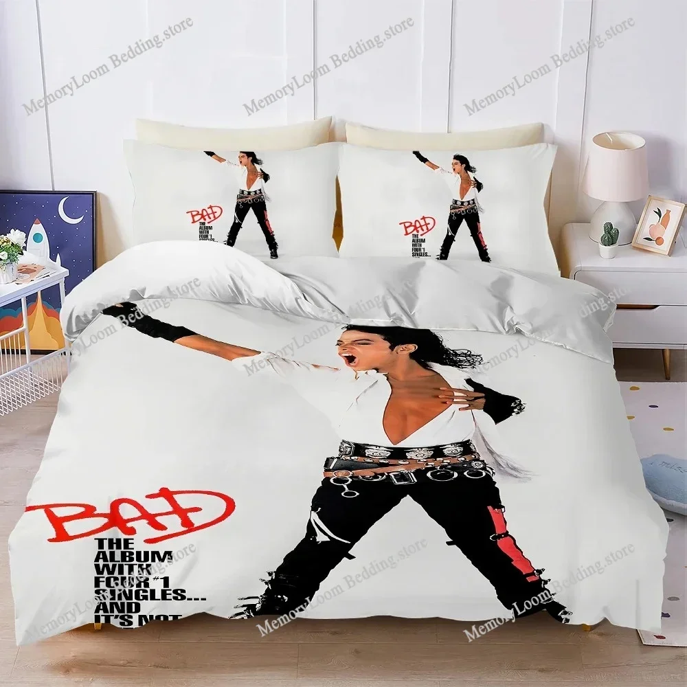 Singer M-Michael Jackson Music Duvet Cover Set tyle Bedding Soft Laundry Cotton Bed Four Seasons Student Dormitory Home Textile9