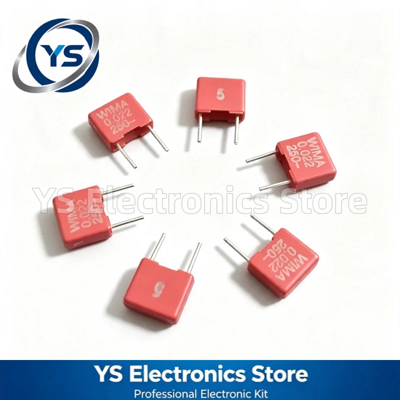 WIMA RED MKS2 250V0.022UF 250V 0.022UF 223 22NF 250V223 P5mm Film Capacitor Hi-Fi Audio Capacitors NEW and Original