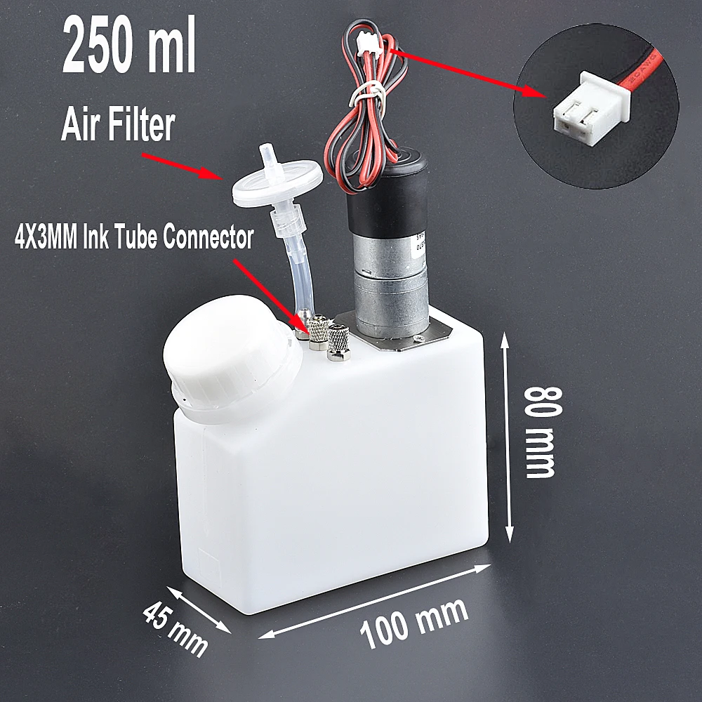 Custome Made Ink Box Ink Tank with Stirring Motor for All Kind of UV DTF Printer 250 500 100 1500ml Ink Cartridge with Mixer