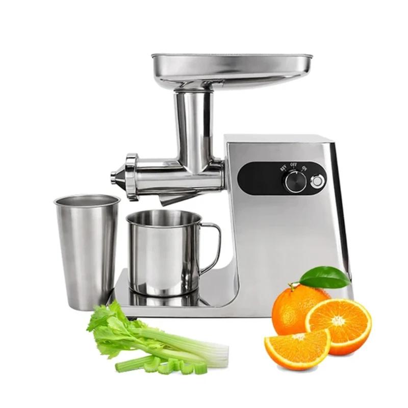 Slow Masticating Auger Juicer 304 Stainless Stee Fruit and Vegetable Low Speed Juice Extractor Compact Cold Press Juicer Machine